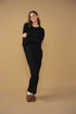 Point Black Ribbed Dolman Dress