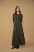 Point Cable Twofer Dress in Hunter