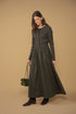 Point Cable Twofer Dress in Hunter