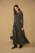 Point Cable Twofer Dress in Hunter