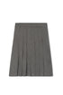 Point Short Pleated Skirt in Dark Charcoal