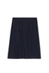 Point Short Pleated Skirt in Navy