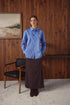 Point Preppy Button Up in Denim Blue