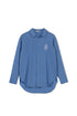 Point Preppy Button Up in Denim Blue