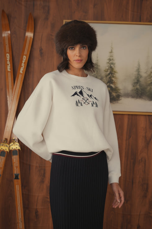 Point Cream Dolman Sweatshirt