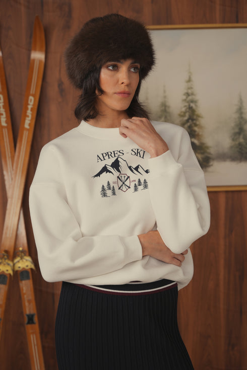Point Cream Dolman Sweatshirt