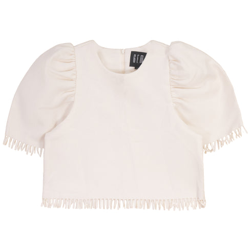 Gem Fringe Detail Set in Cream