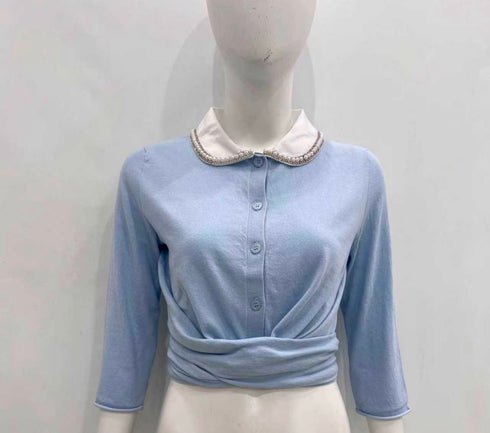 Noir Blue Chiffon Skirt Set