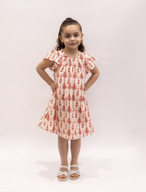 Ra & Da Flutter Sleeve Dress