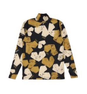 Ava and Lu Black Golden Geo Hearts Set