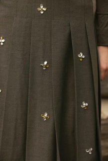 Ava and Lu Grey Embellished Skirt & Turtleneck