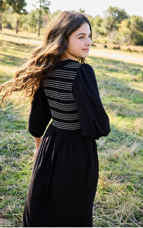 Pashmini Harper Stitched Smocked Maxi