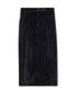 Point Black Ribbed Velour Maxi Skirt