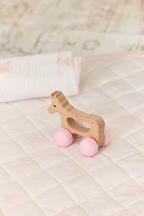 Kipp Pink Wood Horse Toy