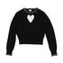 Luna Mae Bryn Heart Sweater in Black
