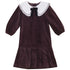 Pompomme Scallop Collar Shirt Insert Dress