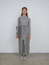 Point Mandarin Wrap Top in Grey