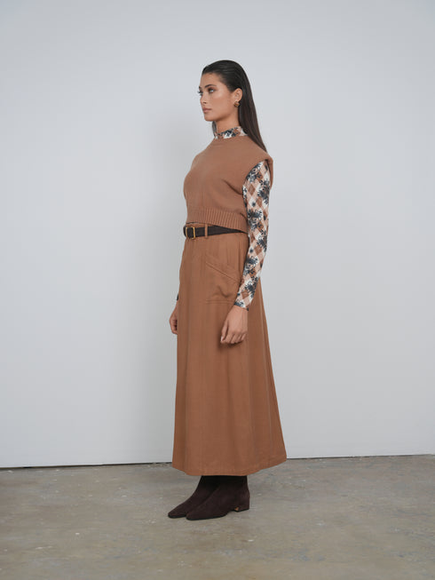 Point Pocket Skirt in Foxtrot