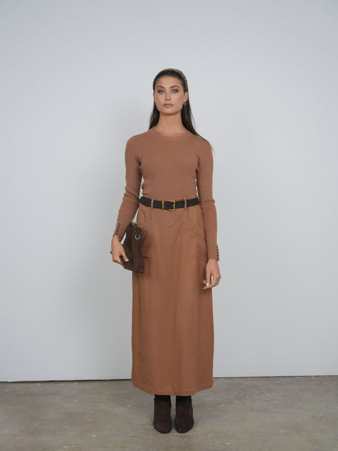 Point Pocket Skirt in Foxtrot