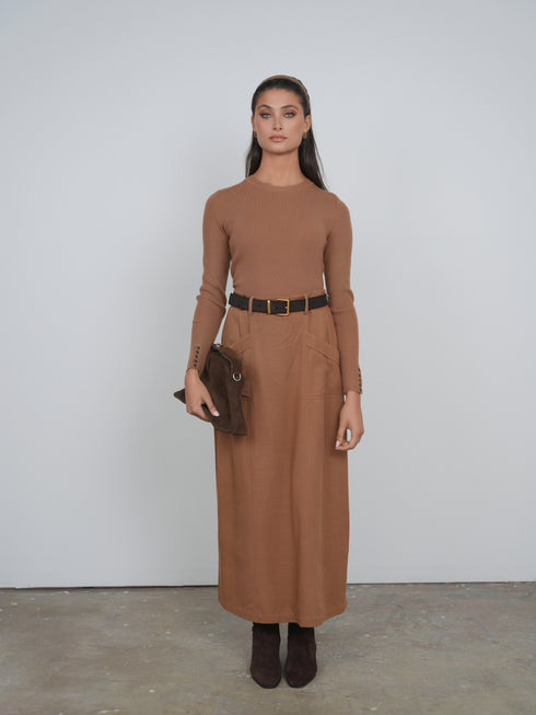 Point Pocket Skirt in Foxtrot