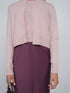 Point Melange Cardigan in Pink