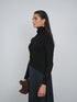 Point Mixed Turtleneck Dress