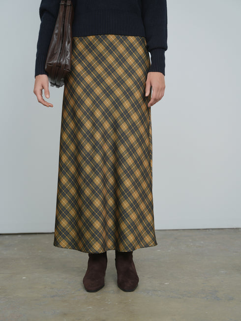 Point Varsity Plaid A-Line Slip Skirt