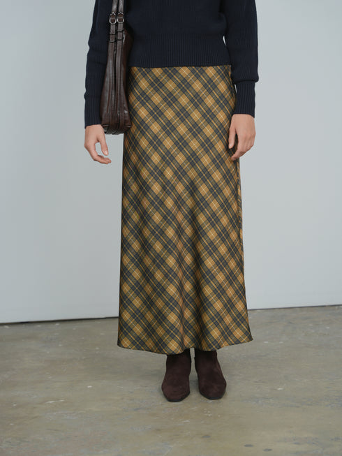 Point Varsity Plaid A-Line Slip Skirt