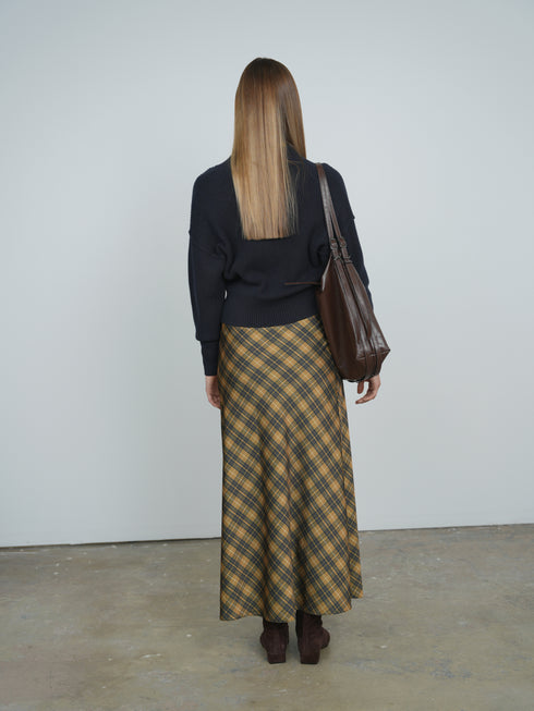 Point Varsity Plaid A-Line Slip Skirt