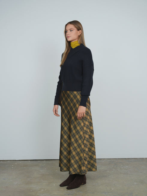 Point Varsity Plaid A-Line Slip Skirt