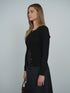 Point Tiny Cable Cardigan in Black