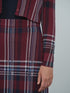 Point Plaid A-Line Panel Skirt