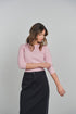 Point 3/4 Sleeve Crew Tee in Blush