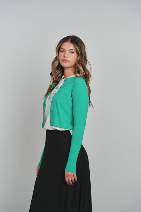 Point Classic T-Shirt Cardi in Bright Mint