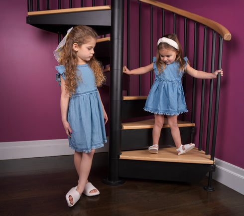 Ra & Da Denim Dress in Short Sleeves