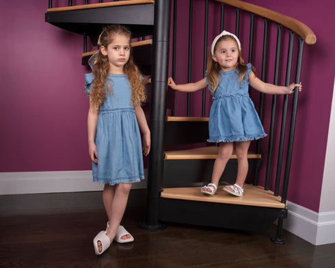 Ra & Da Denim Dress in Short Sleeves