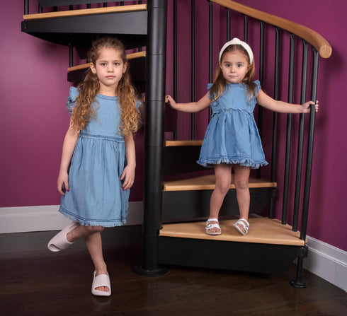 Ra & Da Denim Dress in Short Sleeves