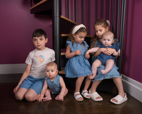 Ra & Da Denim Dress in Short Sleeves