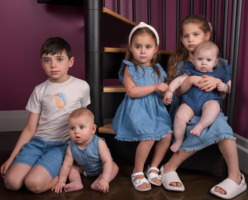 Ra & Da Denim Dress in Short Sleeves