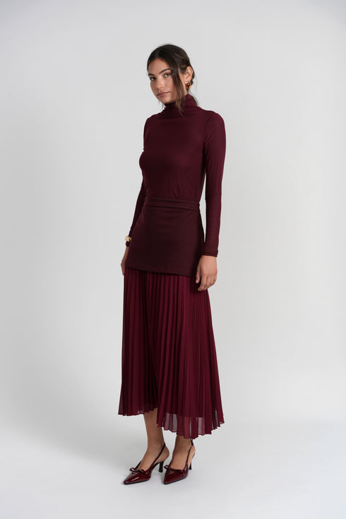 Luum Pleated Skirt & Mesh Top Set