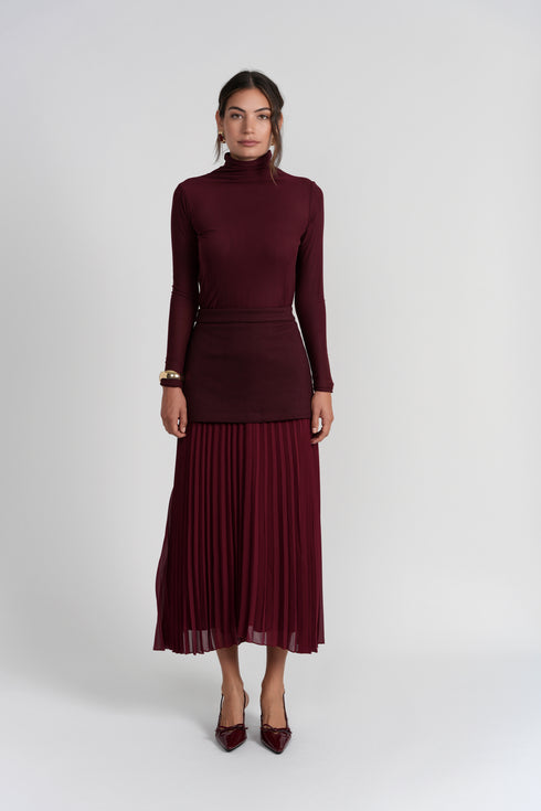 Luum Pleated Skirt & Mesh Top Set