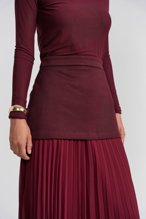Luum Pleated Skirt & Mesh Top Set