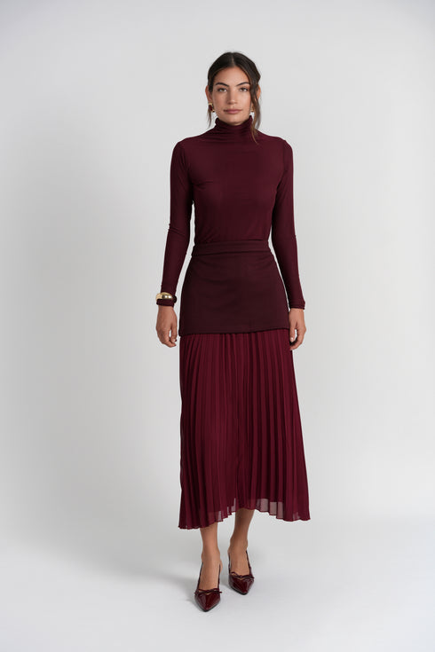 Luum Pleated Skirt & Mesh Top Set