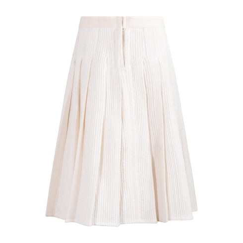 Tntrm Cream Textured Skirt & Top Set