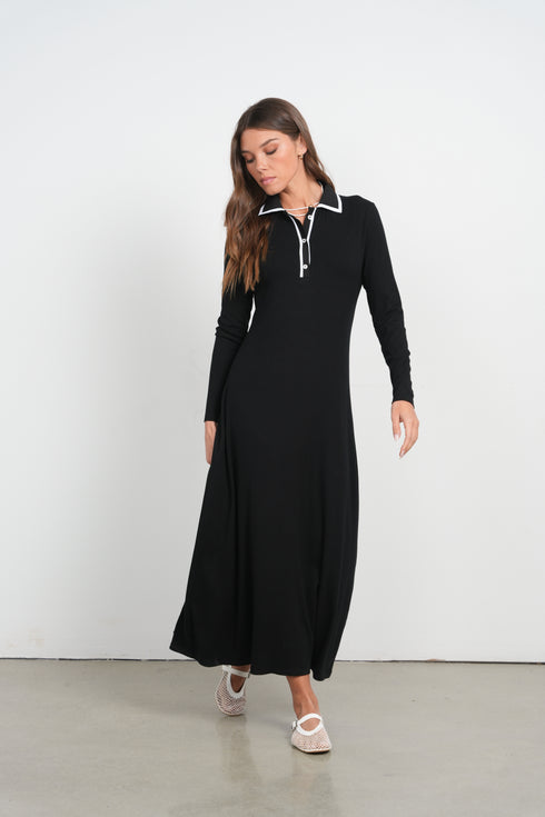 Point Black Polo Dress