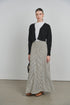 Point Stripe Gored Linen Skirt