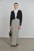 Point Stripe Gored Linen Skirt