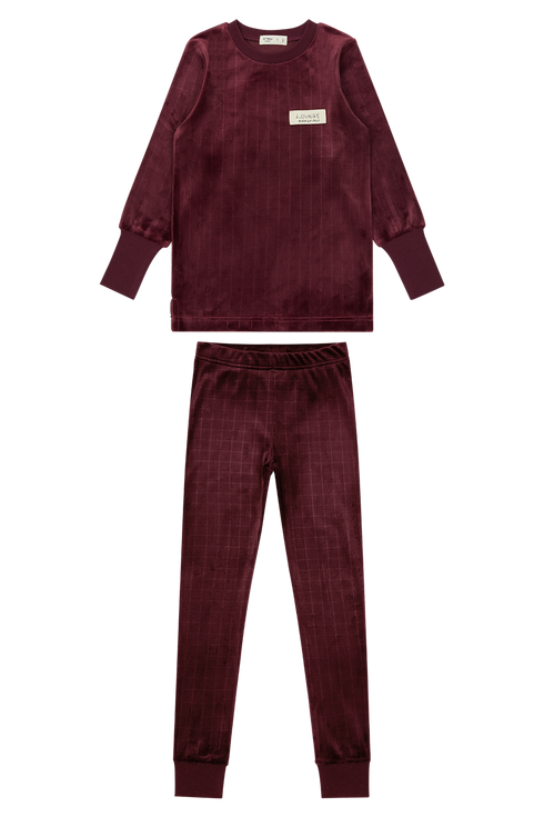 Crew Kids Grid Lounge Set in Berry
