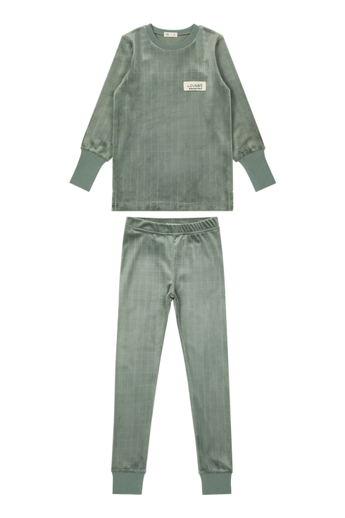 Crew Kids Grid Lounge Set in Moss