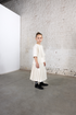 Tntrm Cream Textured Skirt & Top Set